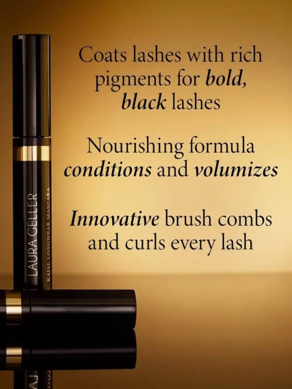 Laura Geller Kajal Longwear Mascara Black- Full Size- New-NO Box